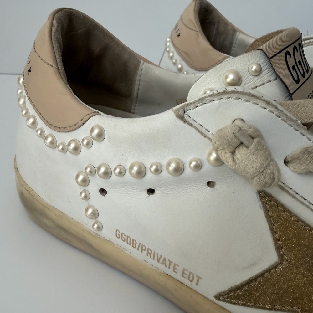 Golden Goose Superstar Pearly Low-Top Sneakers, Size 38 - Picture 4 of 13